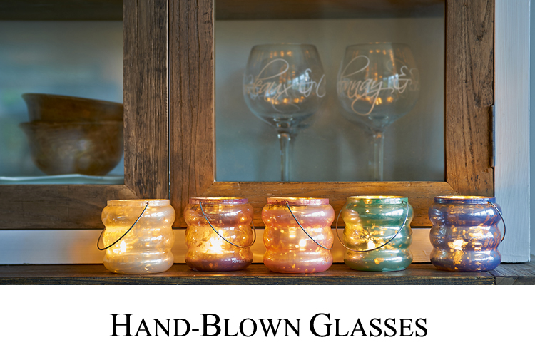 HAND-BLOWN GLASSES